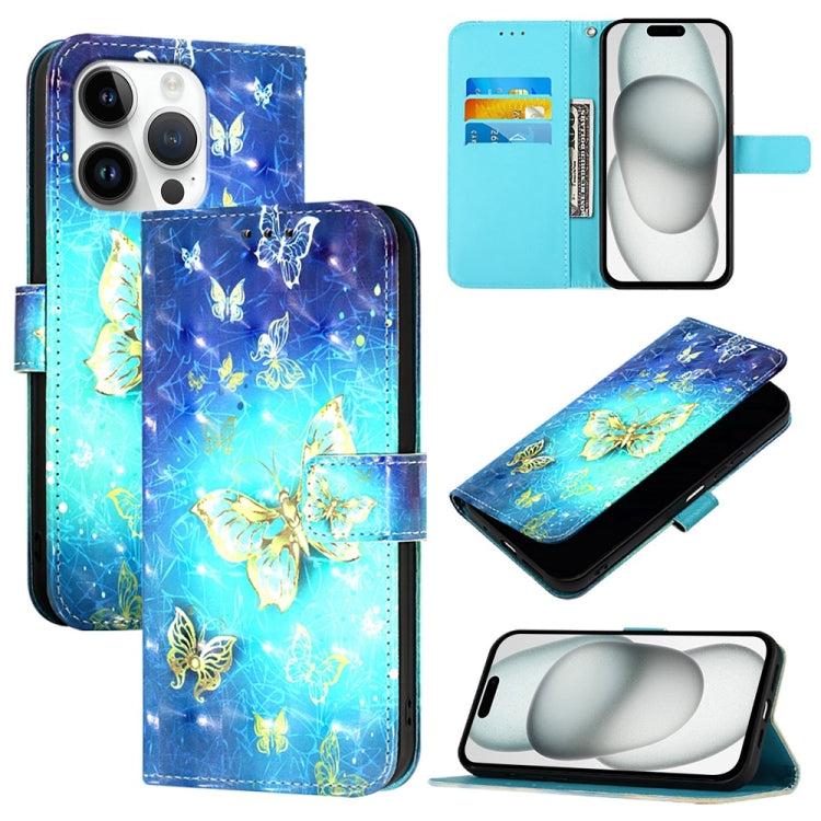 3D Painting Horizontal Flip Leather Phone Case, For iPhone 16 Pro, For iPhone 16 Plus, For iPhone 16, For iPhone 15 Pro Max, For iPhone 15 Pro, For iPhone 15 Plus