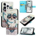 3D Painting Horizontal Flip Leather Phone Case, For iPhone 16 Pro, For iPhone 16 Plus, For iPhone 16, For iPhone 15 Pro Max, For iPhone 15 Pro, For iPhone 15 Plus