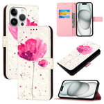 3D Painting Horizontal Flip Leather Phone Case, For iPhone 16 Pro, For iPhone 16 Plus, For iPhone 16, For iPhone 15 Pro Max, For iPhone 15 Pro, For iPhone 15 Plus