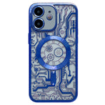 Electroplated Circuit Board Pattern MagSafe Phone Case, For iPhone 13, For iPhone 12, For iPhone 12 Pro Max, For iPhone 12 Pro, For iPhone 11 Pro Max, For iPhone 11