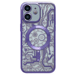 Electroplated Circuit Board Pattern MagSafe Phone Case, For iPhone 13, For iPhone 12, For iPhone 12 Pro Max, For iPhone 12 Pro, For iPhone 11 Pro Max, For iPhone 11