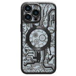 Electroplated Circuit Board Pattern MagSafe Phone Case, For iPhone 13, For iPhone 12, For iPhone 12 Pro Max, For iPhone 12 Pro, For iPhone 11 Pro Max, For iPhone 11