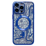 Electroplated Circuit Board Pattern MagSafe Phone Case, For iPhone 13, For iPhone 12, For iPhone 12 Pro Max, For iPhone 12 Pro, For iPhone 11 Pro Max, For iPhone 11