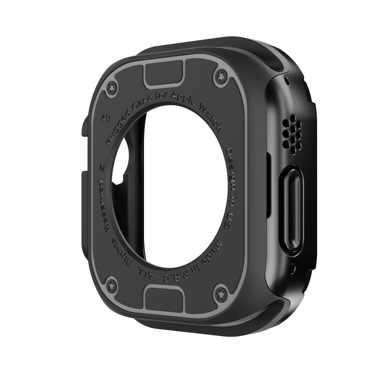 2-in-1 PC Hybrid TPU Armor Watch Case, For Apple Watch Ultra 4 / 3 / 2 / 1 49mm, For Apple Watch Series 6 / 5 / 4 / SE 44mm, For Apple Watch Series 6 / 5 / 4 / SE 40mm, For Apple Watch Series 9 / 8 / 7 45mm, For Apple Watch Series 9 / 8 / 7 41mm