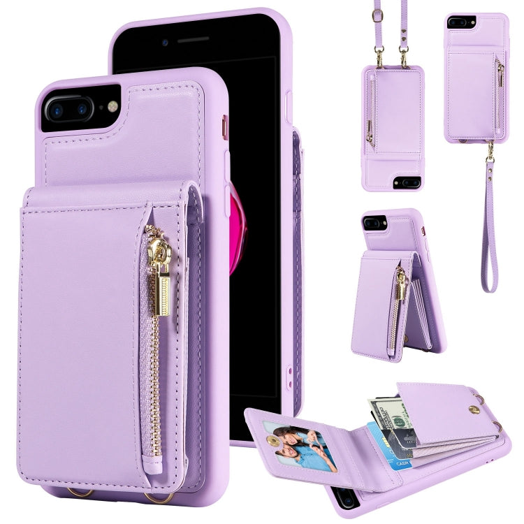 Crossbody Lanyard Zipper Wallet Leather Phone Case, For iPhone XS Max, For iPhone 7 Plus / 8 Plus
