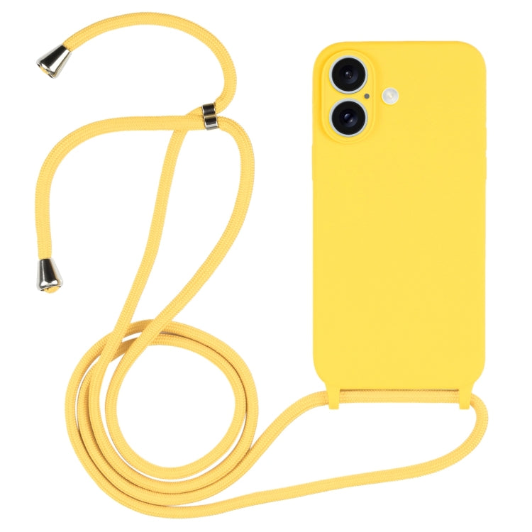 Crossbody Lanyard Liquid Silicone Case, For iPhone 16 Pro Max, For iPhone 16 Pro, For iPhone 16 Plus