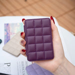 BFK01 Grid Pattern Card Bag Mobile Phone Back Sticker