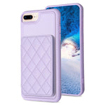 BF25 Square Plaid Card Bag Holder Phone Case, For iPhone XS Max, For iPhone 8 Plus / 7 Plus