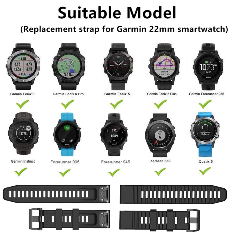 Sports Silicone Watch Band, For Garmin  Instinct 2 Solar, For Garmin Epix Pro 47mm, For Garmin Fenix 7 Pro 47mm