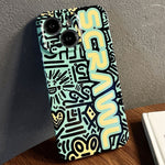 Painted Pattern Precise Hole PC Phone Case, For iPhone 14 Plus