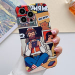 Painted Pattern Precise Hole PC Phone Case, For iPhone 12 Pro Max
