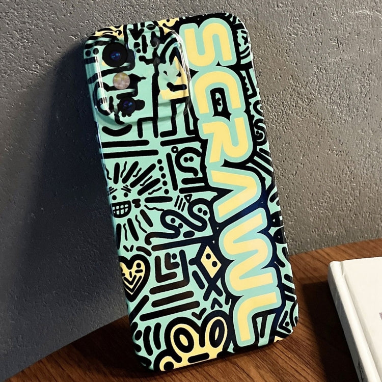 Painted Pattern Precise Hole PC Phone Case, For iPhone X / XS