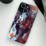 Painted Pattern Precise Hole PC Phone Case, For iPhone 15 Plus