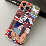 Painted Pattern Precise Hole PC Phone Case, For iPhone 15 Pro