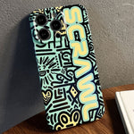 Painted Pattern Precise Hole PC Phone Case, For iPhone 15 Pro
