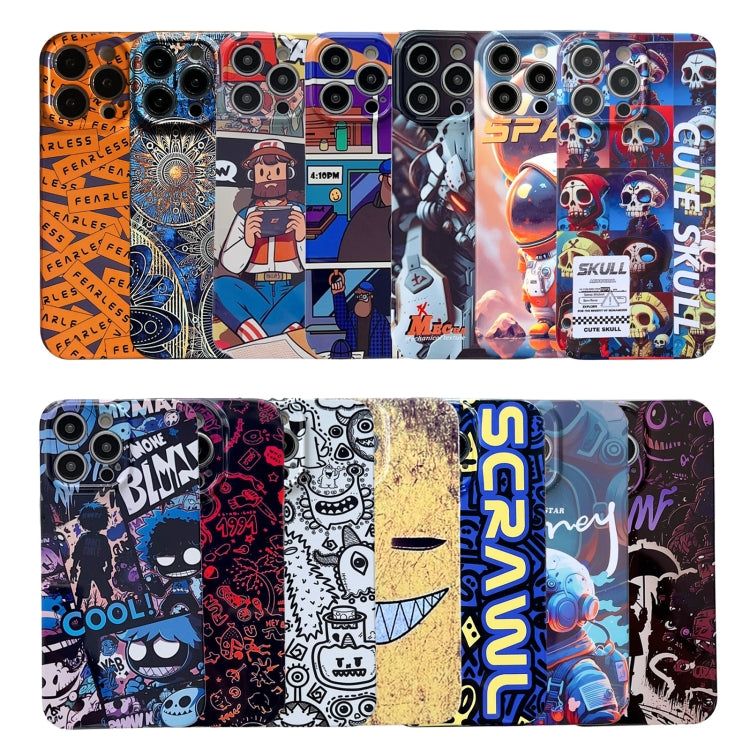 Painted Pattern Precise Hole PC Phone Case, For iPhone 15 Pro Max