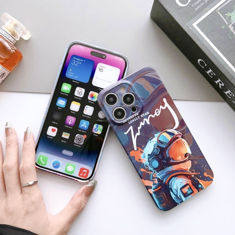 Painted Pattern Precise Hole PC Phone Case, For iPhone 15 Pro Max