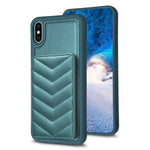 BF26 Wave Pattern Card Bag Holder Phone Case, For iPhone XS Max, For iPhone 8 Plus / 7 Plus