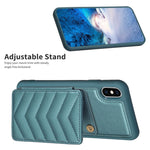 BF26 Wave Pattern Card Bag Holder Phone Case, For iPhone XS Max, For iPhone 8 Plus / 7 Plus