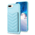 BF26 Wave Pattern Card Bag Holder Phone Case, For iPhone XS Max, For iPhone 8 Plus / 7 Plus