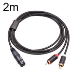 RCA20 XLR Female to Dual RCA Y-Splitter Audio Cable, 1m, 2m, 3m