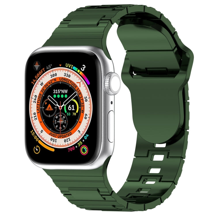 Square Buckle Armor Style Silicone Watch Band, For Apple Watch SE 2023 44mm, For Apple Watch Ultra 49mm, For Apple Watch 8 41mm