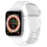 Square Buckle Armor Style Silicone Watch Band, For Apple Watch 7 41mm, For Apple Watch 7 45mm, For Apple Watch SE 40mm