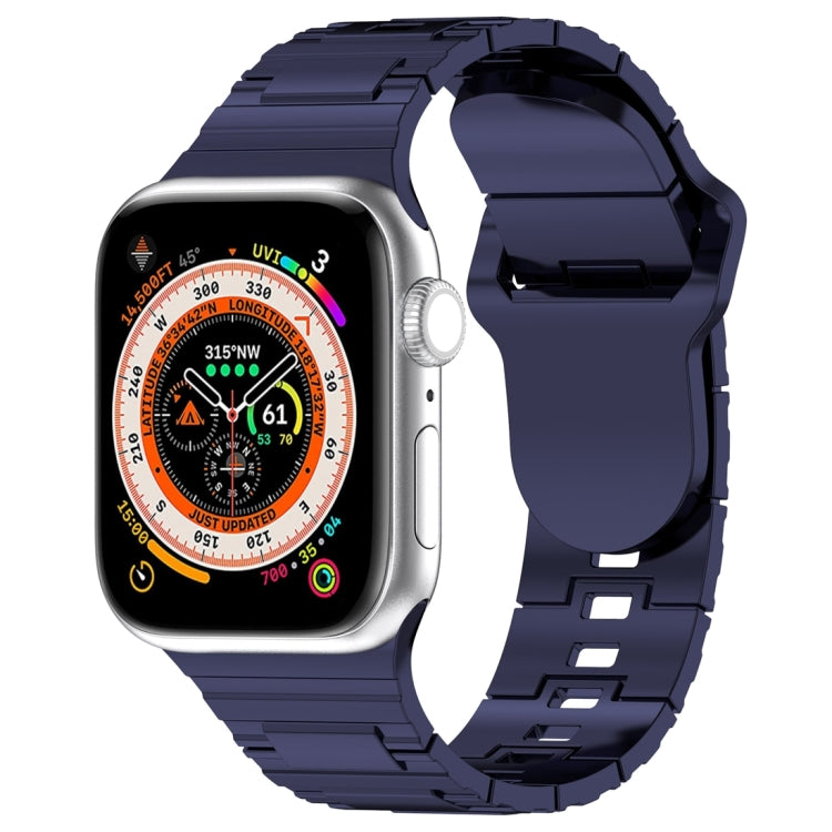 Square Buckle Armor Style Silicone Watch Band, For Apple Watch SE 44mm, For Apple Watch 6 40mm, For Apple Watch 6 44mm