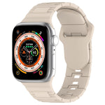 Square Buckle Armor Style Silicone Watch Band, For Apple Watch SE 44mm, For Apple Watch 6 40mm, For Apple Watch 6 44mm
