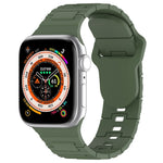 Square Buckle Armor Style Silicone Watch Band, For Apple Watch SE 44mm, For Apple Watch 6 40mm, For Apple Watch 6 44mm