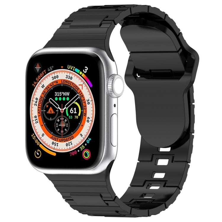 Square Buckle Armor Style Silicone Watch Band, For Apple Watch SE 44mm, For Apple Watch 6 40mm, For Apple Watch 6 44mm