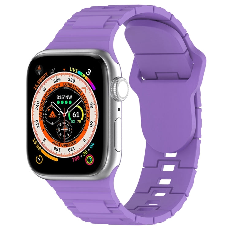 Square Buckle Armor Style Silicone Watch Band, For Apple Watch SE 44mm, For Apple Watch 6 40mm, For Apple Watch 6 44mm