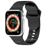 Square Buckle Armor Style Silicone Watch Band, For Apple Watch 4 40mm, For Apple Watch SE 2023 40mm, For Apple Watch 3 38mm