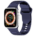Square Buckle Armor Style Silicone Watch Band, For Apple Watch 3 42mm, For Apple Watch 2 42mm, For Apple Watch 2 38mm