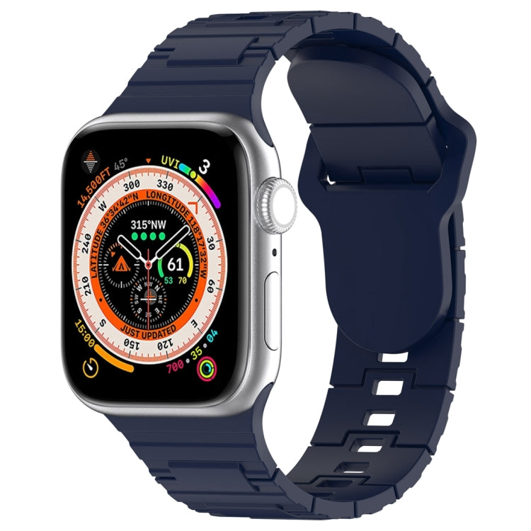 Square Buckle Armor Style Silicone Watch Band, For Apple Watch 3 42mm, For Apple Watch 2 42mm, For Apple Watch 2 38mm