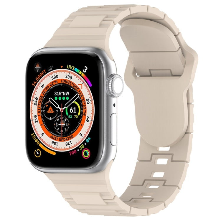 Square Buckle Armor Style Silicone Watch Band, For Apple Watch 3 42mm, For Apple Watch 2 42mm, For Apple Watch 2 38mm