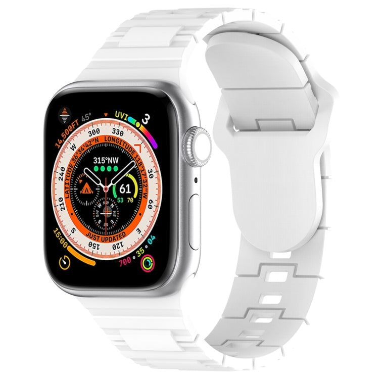 Square Buckle Armor Style Silicone Watch Band, For Apple Watch 3 42mm, For Apple Watch 2 42mm, For Apple Watch 2 38mm