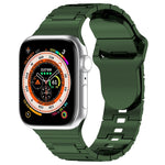 Square Buckle Armor Style Silicone Watch Band, For Apple Watch 3 42mm, For Apple Watch 2 42mm, For Apple Watch 2 38mm
