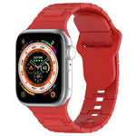 Square Buckle Armor Style Silicone Watch Band, For Apple Watch 3 42mm, For Apple Watch 2 42mm, For Apple Watch 2 38mm