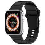 Square Buckle Armor Style Silicone Watch Band, For Apple Watch 3 42mm, For Apple Watch 2 42mm, For Apple Watch 2 38mm