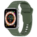 Square Buckle Armor Style Silicone Watch Band, For Apple Watch SE 2023 44mm, For Apple Watch Ultra 49mm, For Apple Watch 8 41mm