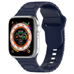 Square Buckle Armor Style Silicone Watch Band, For Apple Watch 4 40mm, For Apple Watch SE 2023 40mm, For Apple Watch 3 38mm