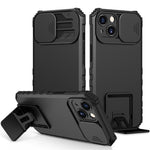 Stereoscopic Holder Sliding Camshield Phone Case, For iPhone 15 Plus, For iPhone 15