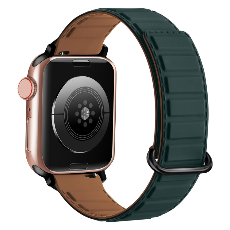 Reverse Buckle Magnetic Silicone Watch Band, For Apple Watch Series 9 41mm, For Apple Watch Ultra 49mm, For Apple Watch Series 8 41mm