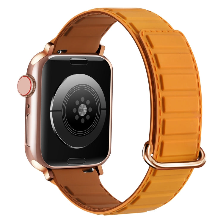 Reverse Buckle Magnetic Silicone Watch Band, For Apple Watch Series 7 41mm, For Apple Watch Series 7 45mm, For Apple Watch SE 40mm