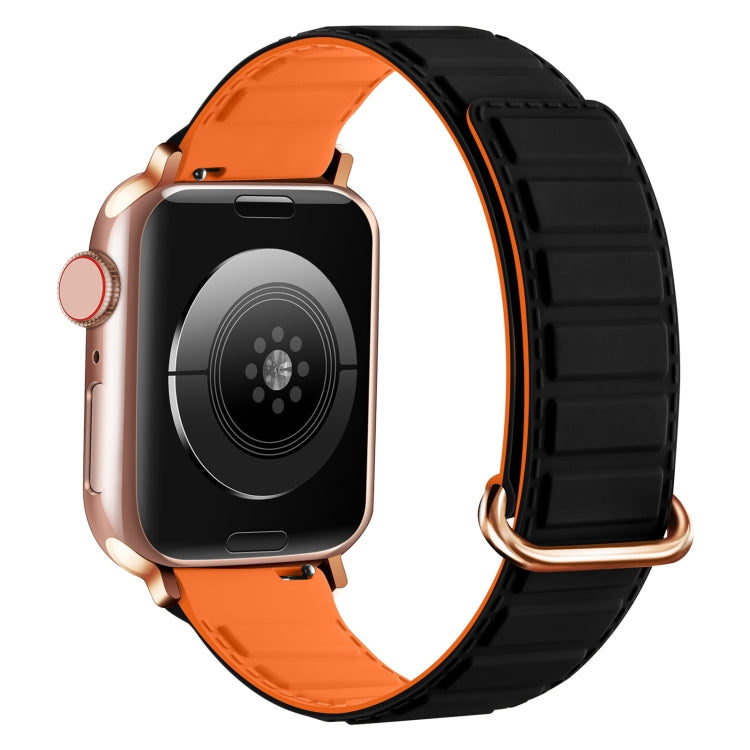 Reverse Buckle Magnetic Silicone Watch Band, For Apple Watch Series 7 41mm, For Apple Watch Series 7 45mm, For Apple Watch SE 40mm