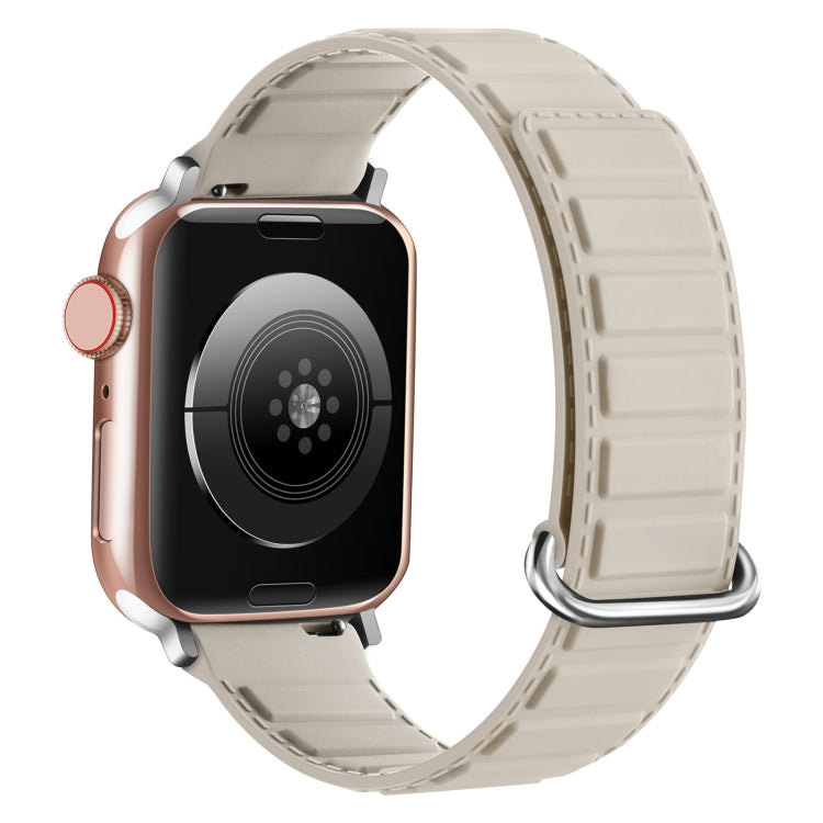 Reverse Buckle Magnetic Silicone Watch Band, For Apple Watch Series 7 41mm, For Apple Watch Series 7 45mm, For Apple Watch SE 40mm