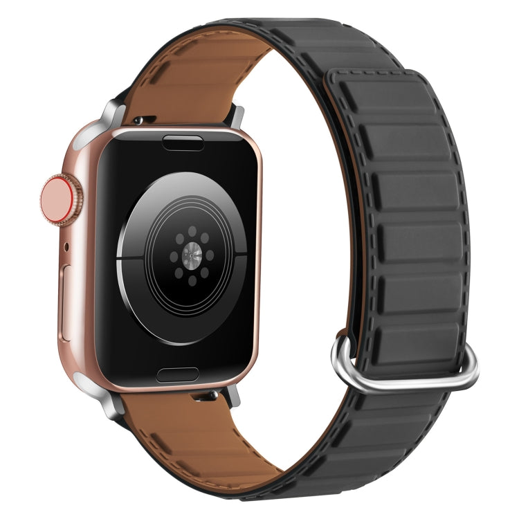 Reverse Buckle Magnetic Silicone Watch Band, For Apple Watch Series 7 41mm, For Apple Watch Series 7 45mm, For Apple Watch SE 40mm