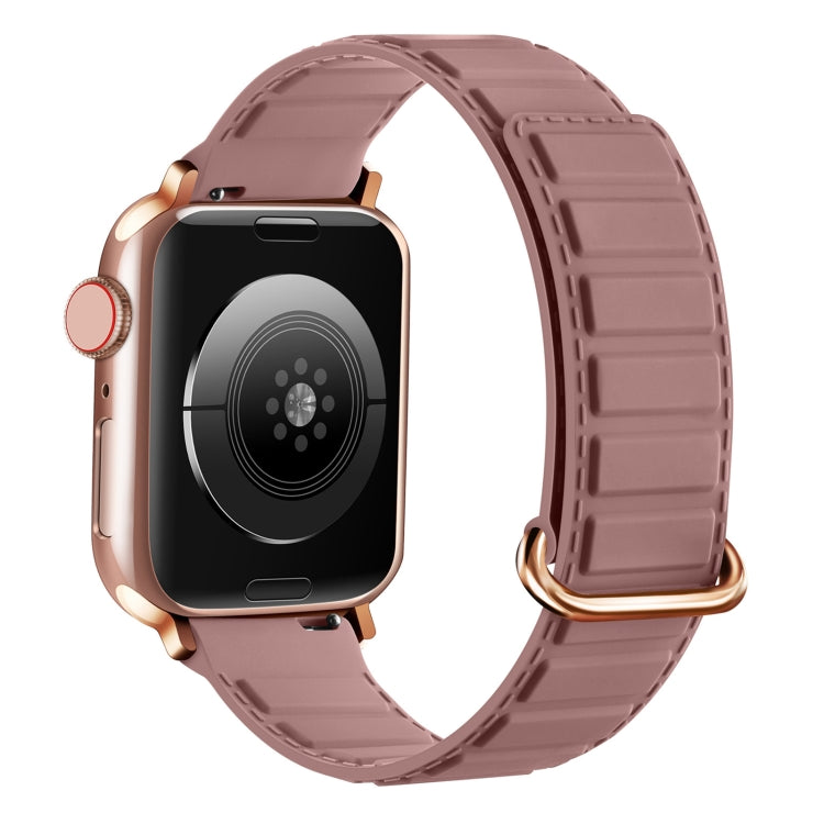 Reverse Buckle Magnetic Silicone Watch Band, For Apple Watch Series 7 41mm, For Apple Watch Series 7 45mm, For Apple Watch SE 40mm