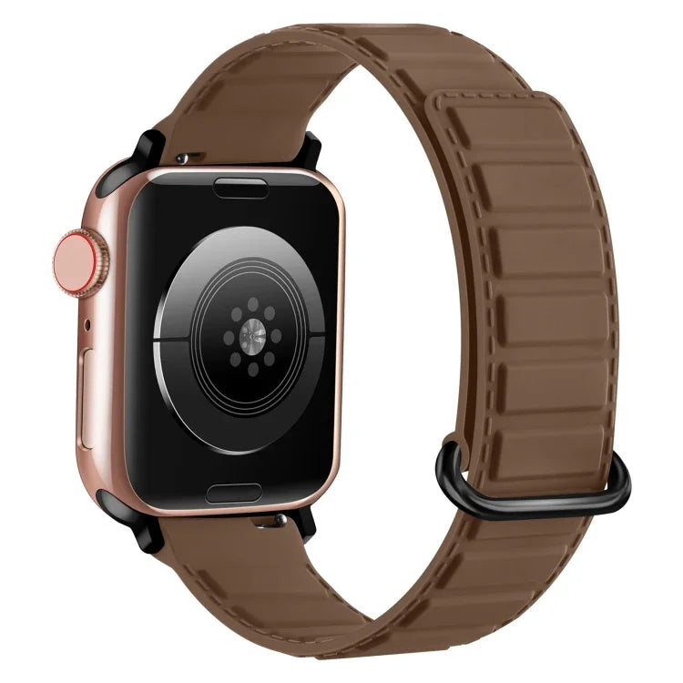 Reverse Buckle Magnetic Silicone Watch Band, For Apple Watch 38mm